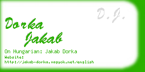 dorka jakab business card